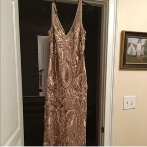 Stunning Adrianna Papell Gold Gown